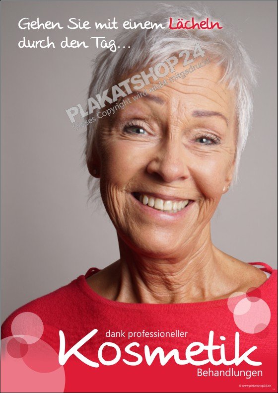 Schönes Werbeposter Hautpflege für reifere Haut