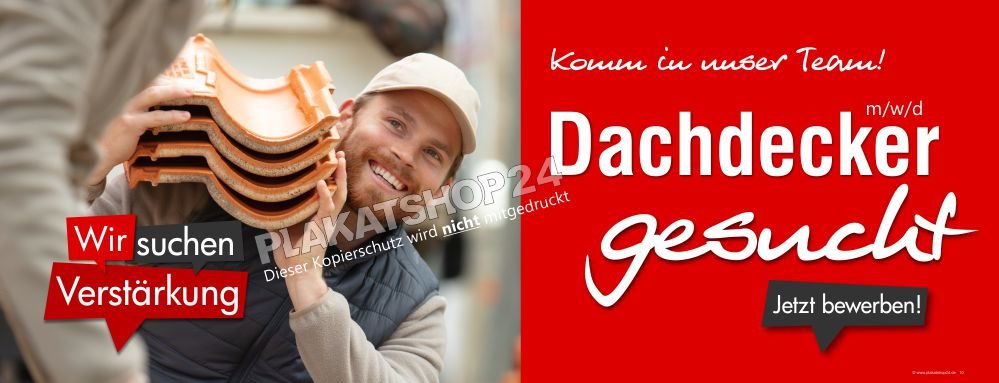 Wetterfeste Plane Dachdecker gesucht