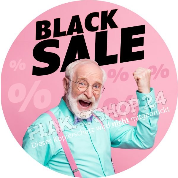 Günstiger Black-Sale-Werbeaufkleber