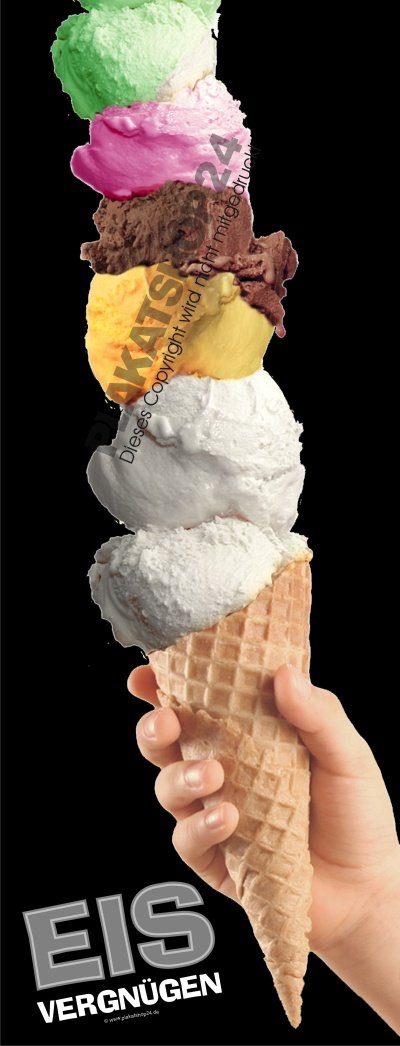 Eis-Werbeplane für Eisdiele und Eisverkauf
