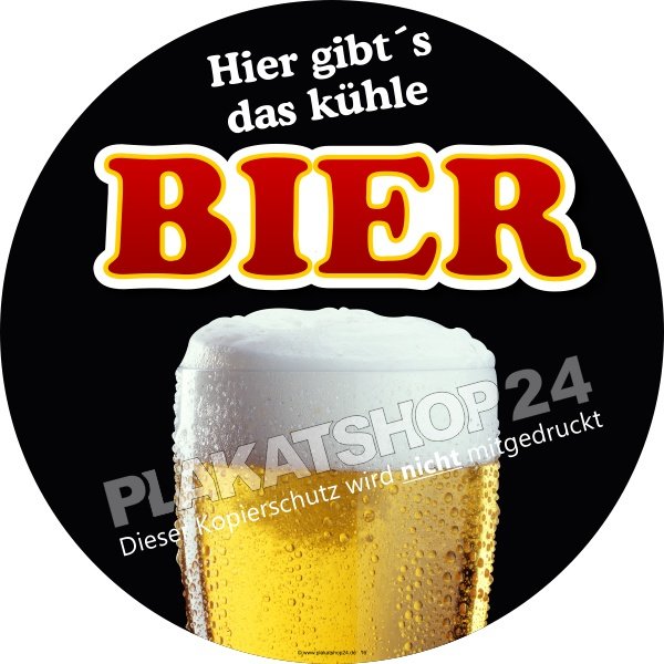 Werbefolie für ein kühles Bier
