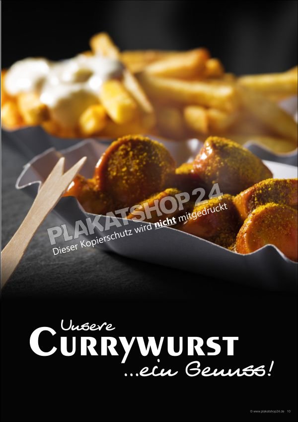 currywurstplakatryY0SNYJ48n0x Currywurst-Pommes-Plakat