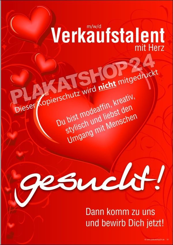 Werbeplakat Verkaufstalent gesucht!