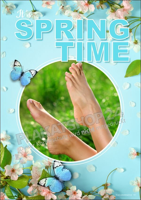 Werbeplakat Springtime Podologie
