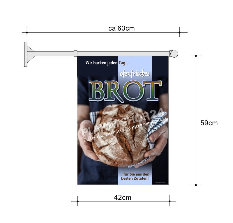 Brot-Stockfahne für Bäckerei/Backshop