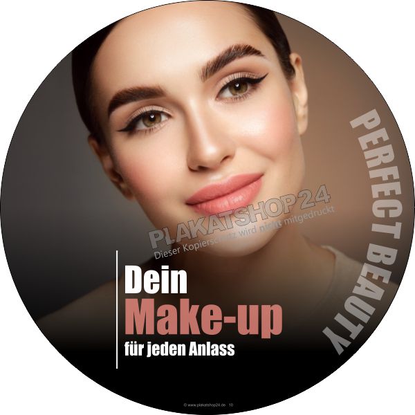 Schaufensterfolie für Make-up Werbung für Kosmetikpraxis