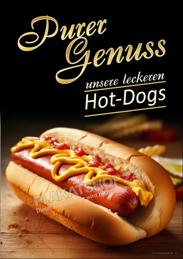 Hot-Dog-Werbeplakat