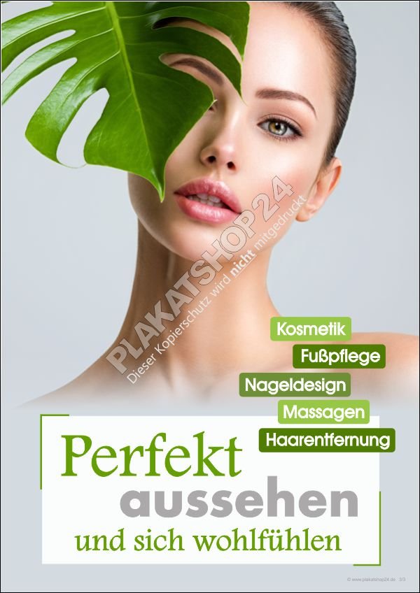 Werbeplakat Beauty Wellnessangebote