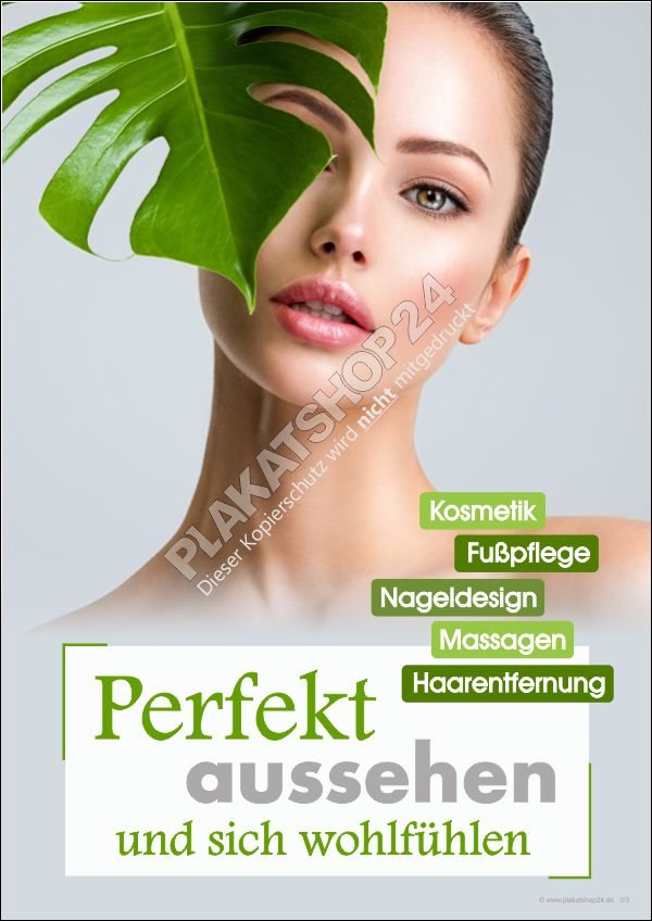 kosmetikposter-pflegeangebot Werbeplakat Beauty Wellnessangebote