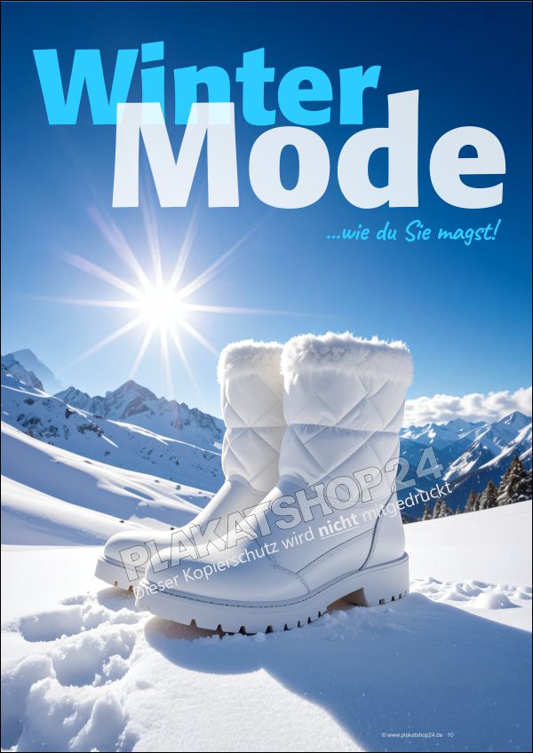 Werbeplakat Schuh-Wintermode Werbeplakat Schuh-Wintermode