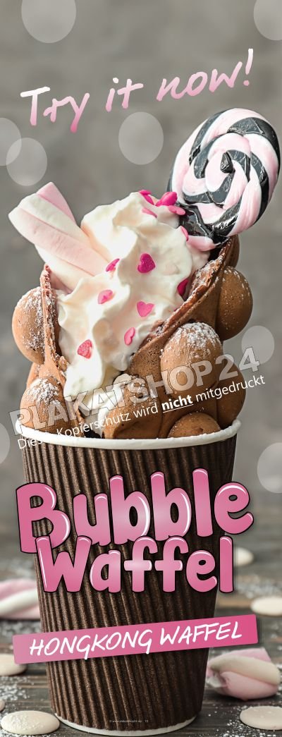 Werbebanner Bubble Waffel / Hongkong Waffel