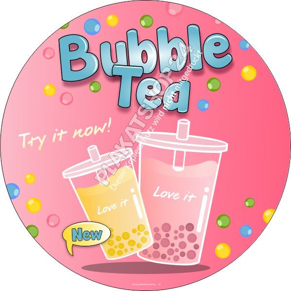 Schaufensterfolie Bubble-Tea