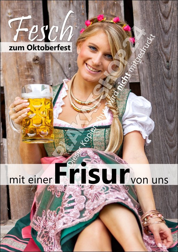 Friseur-Plakat Oktoberfestfrisur