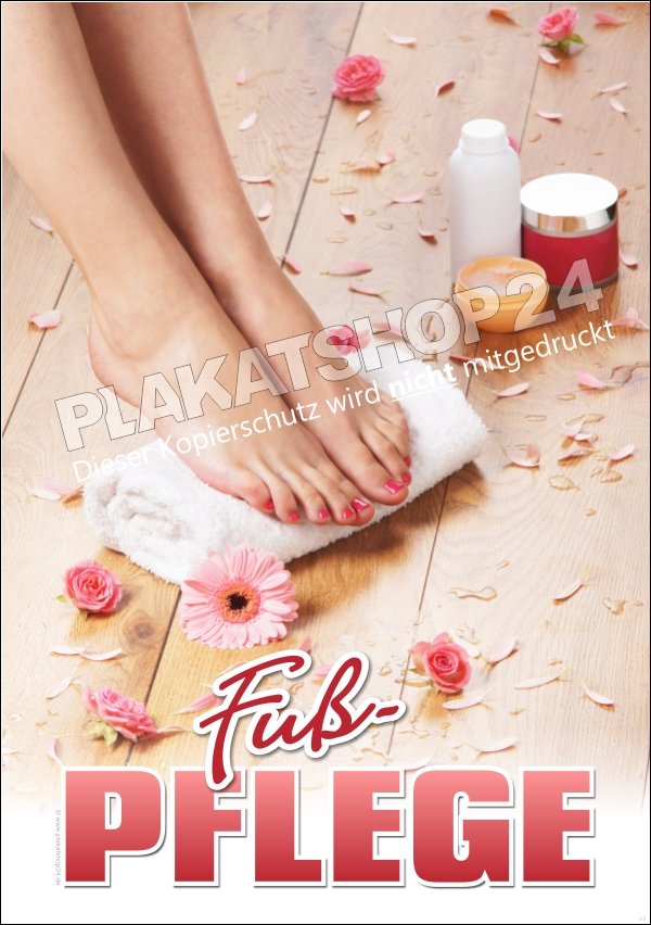 Poster Fußpflege für Dekoration oder Kundenstopper