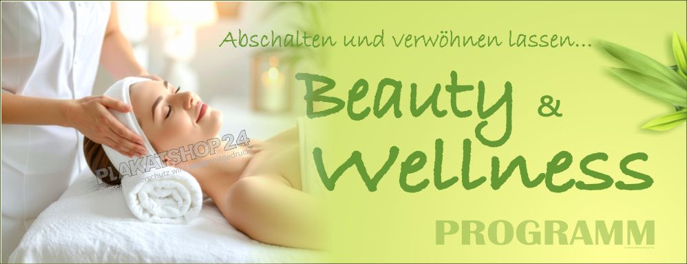 Werbebanner für Massage und Wellness