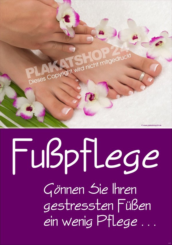 Modisches Poster für Fußpflege und Frenchnails