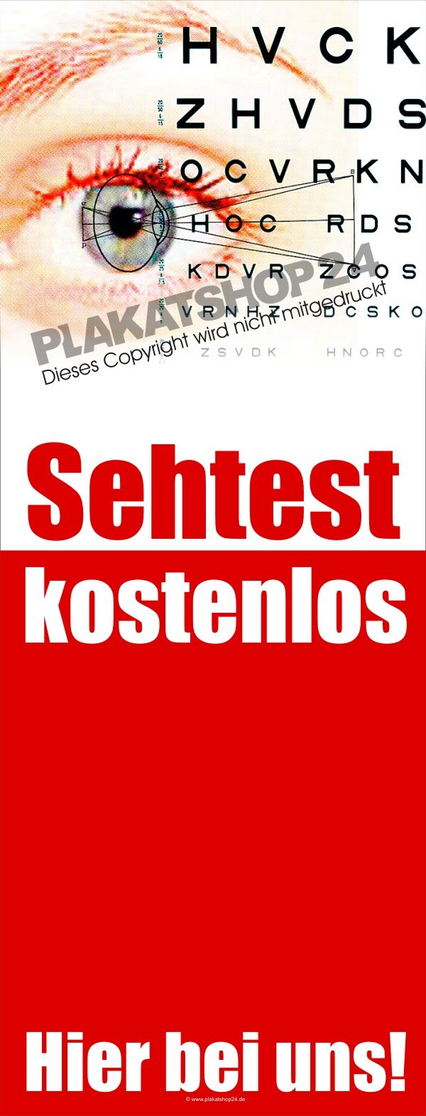 Banner Sehtest kostenlos für Augenoptikerwerbung