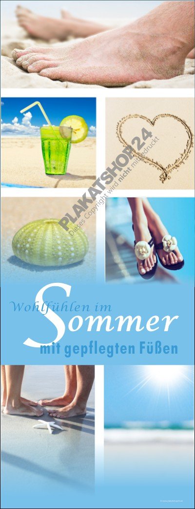Banner Werbung für Fußpflegesalon Sommer