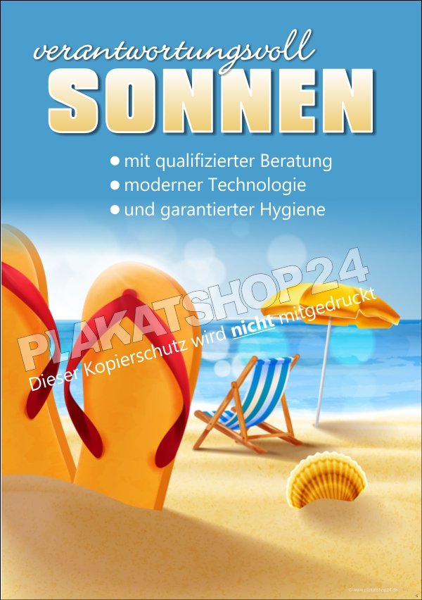 Werbeschild für Sonnenstudio und Solarium