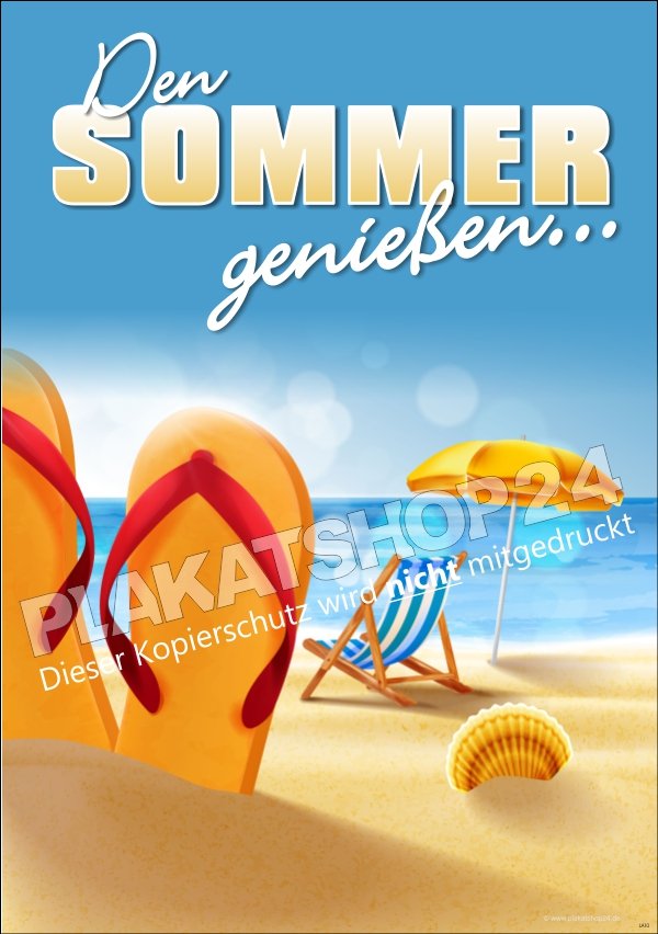 Strandmotiv-Plakat für die Sommer-Dekoration