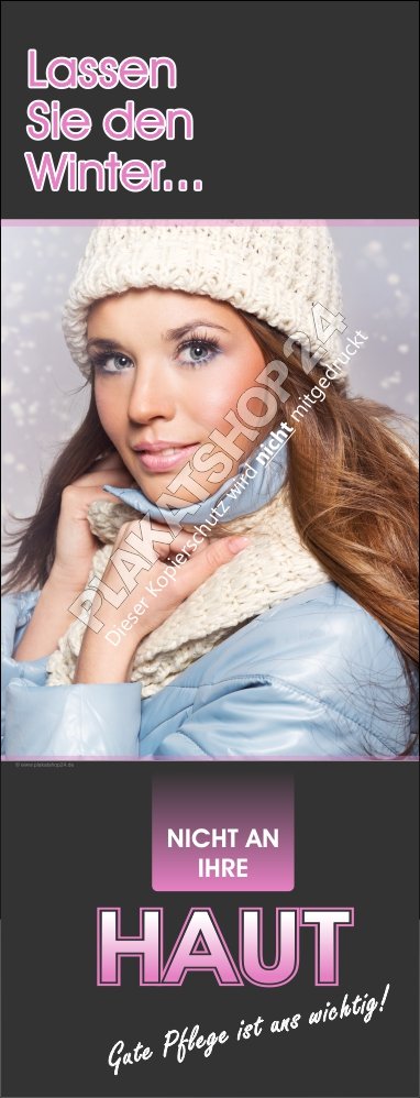 Deko-Banner für Hautpflege im Winter