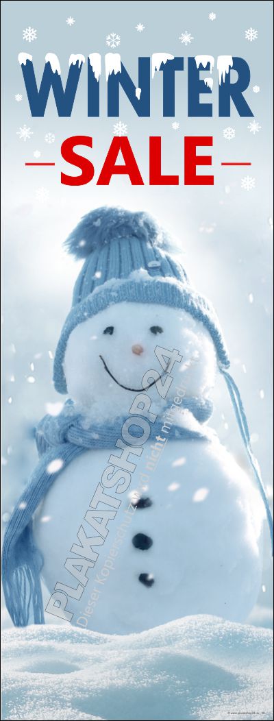 Winter-Sale-Werbebanner im Hochformat