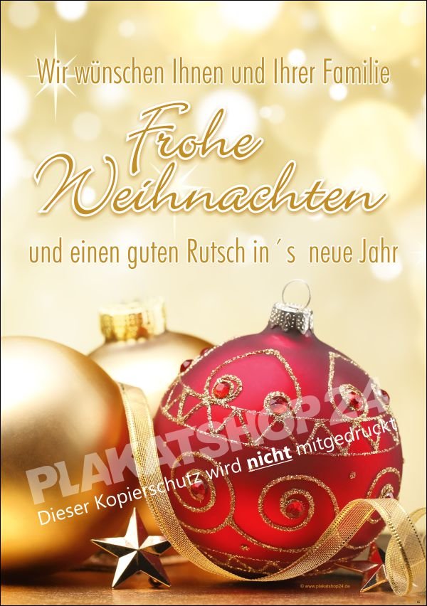 Weihnachtsplakat "Frohe Weihnachten"