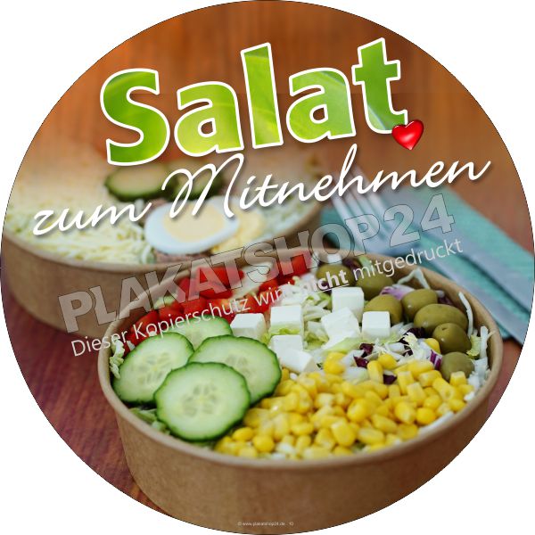 Werbefolie Salat zum Mitnehmen