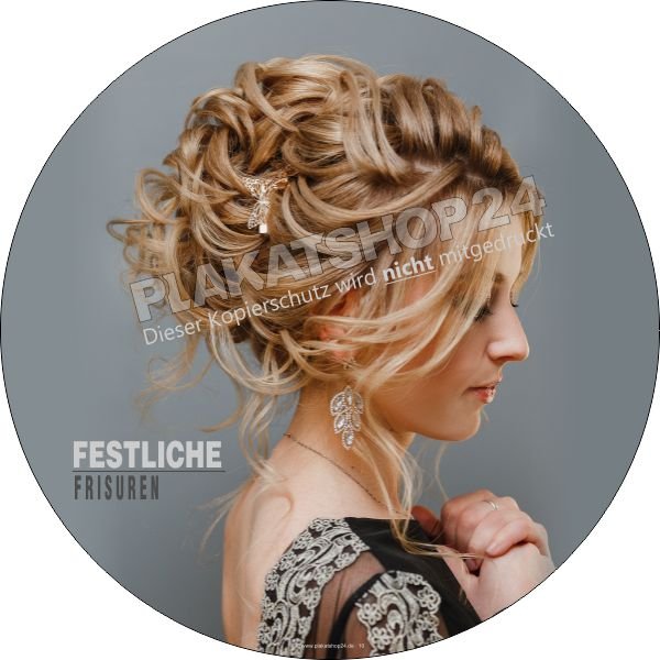 Frisurenaufkleber festliche Steckfrisur