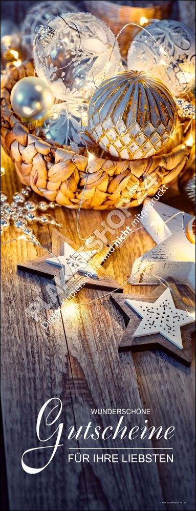 Werbebanner Weihnachts-Gutscheine für ihre liebsten