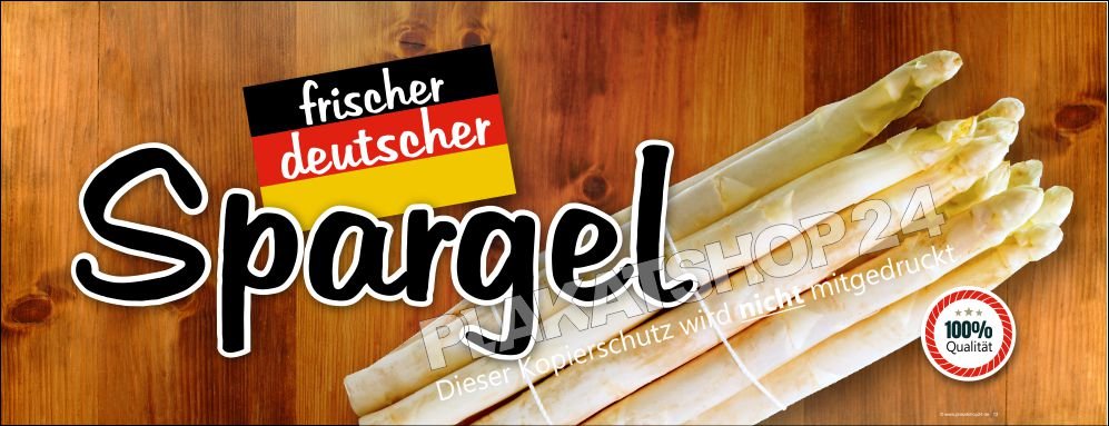 Spargelbanner Verkauf deutscher Spargel