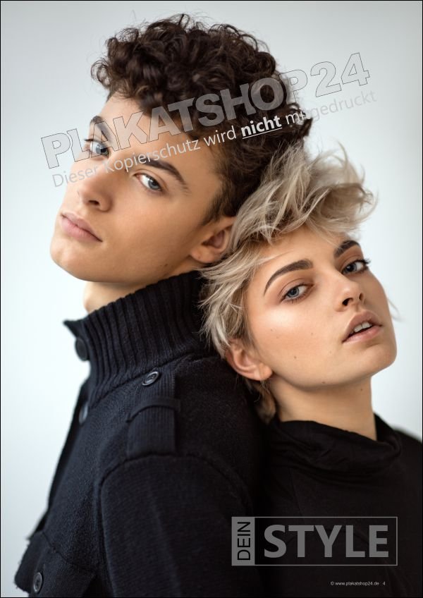 Schaufensterplakat Damen- und Herrenstyling