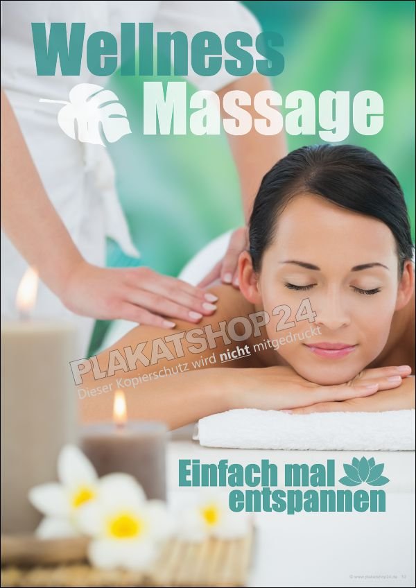 Werbeposter Wellness & Massage