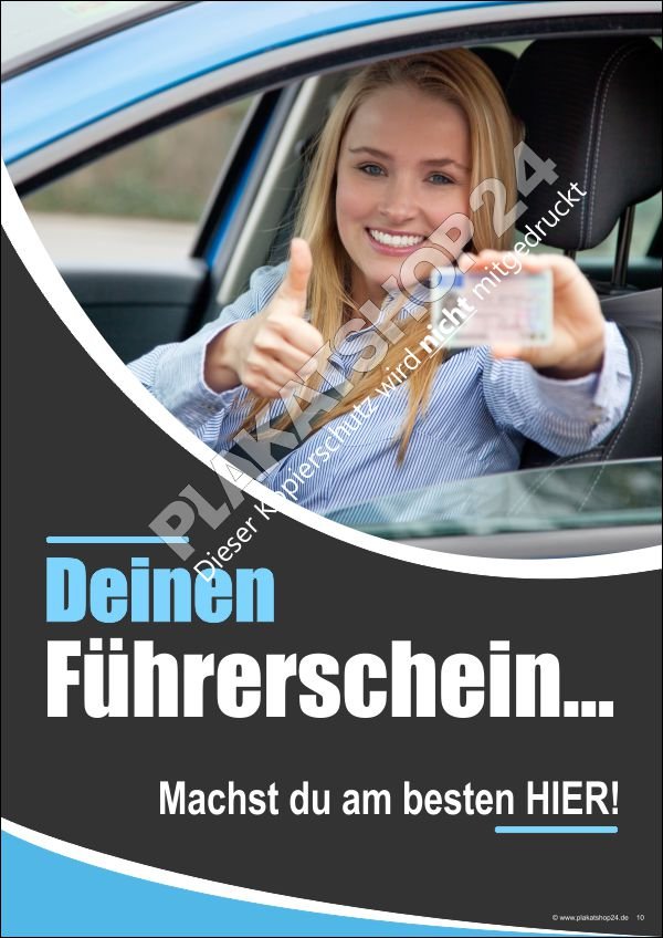 Fahrschulplakat Führerschein machen