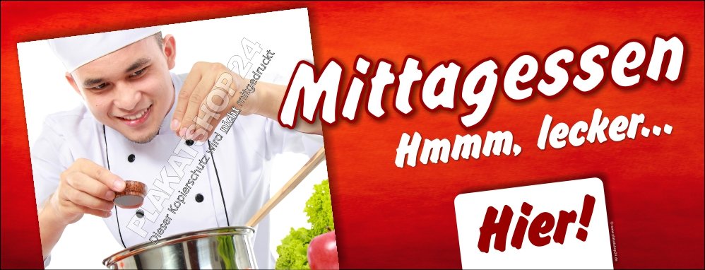 ea0fff6e6069fadbf5afa64e40b071a8 Werbebanner für Mittagessen