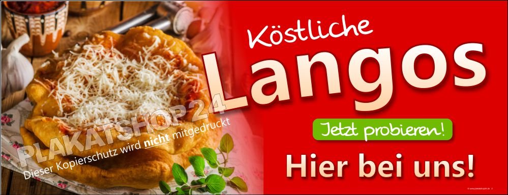 langosbanner Langos-Werbebanner wetterfest