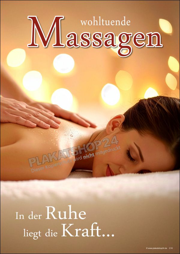 Werbeplakat für Massage-Praxis Werbeplakat für Massage-Praxis