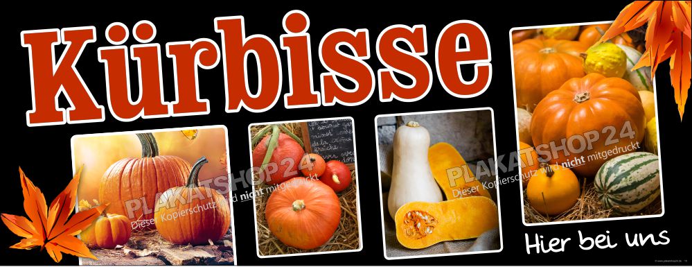 Werbeplane Kürbiss-Verkauf