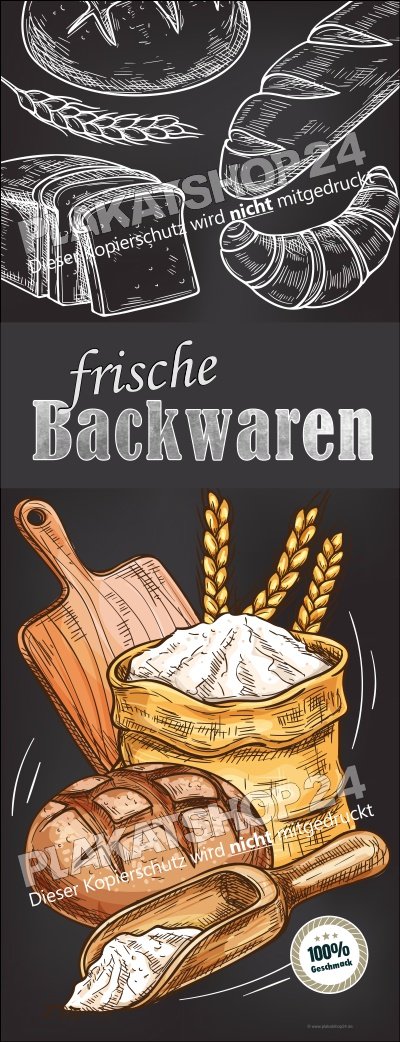 Banner Werbung für Bäckerei frische Backwaren