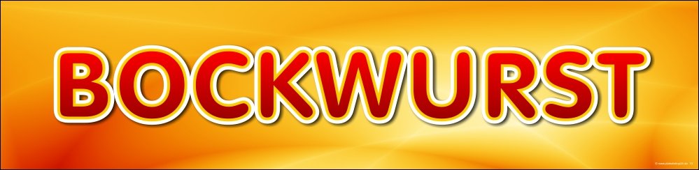 XA7956 Bockwurst-Schriftzug