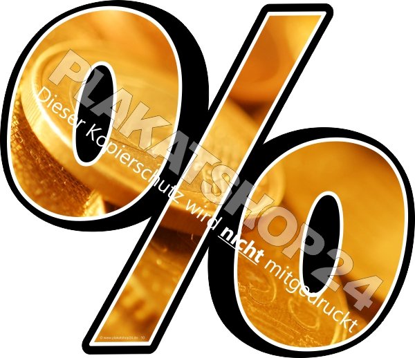 Prozent-Aufkleber für Räumungsverkauf