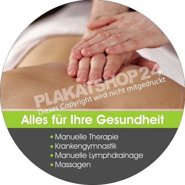 Fensterfolie für Physiotherapie und Massage-Praxis
