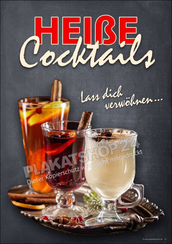 Plakat heiße Cocktails Plakat heiße Cocktails