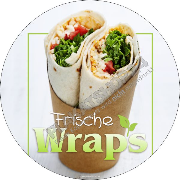 Aufkleber frische Wraps Aufkleber frische Wraps