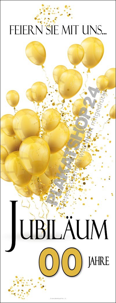 Jubiläums-Banner für Werbung zum Firmenjubiläum