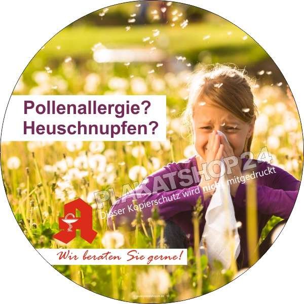 Apothekenaufkleber Heuschnupfen / Pollenallergie
