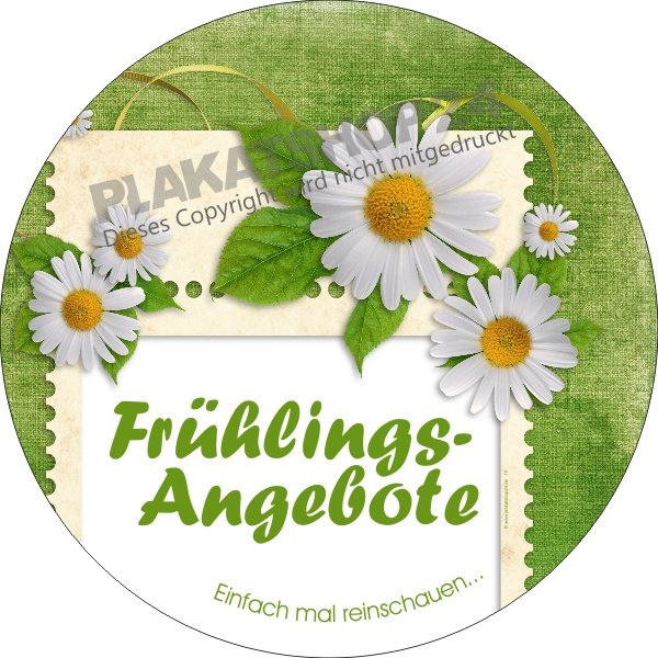 Schaufensteraufkleber Frühlings-Angebote