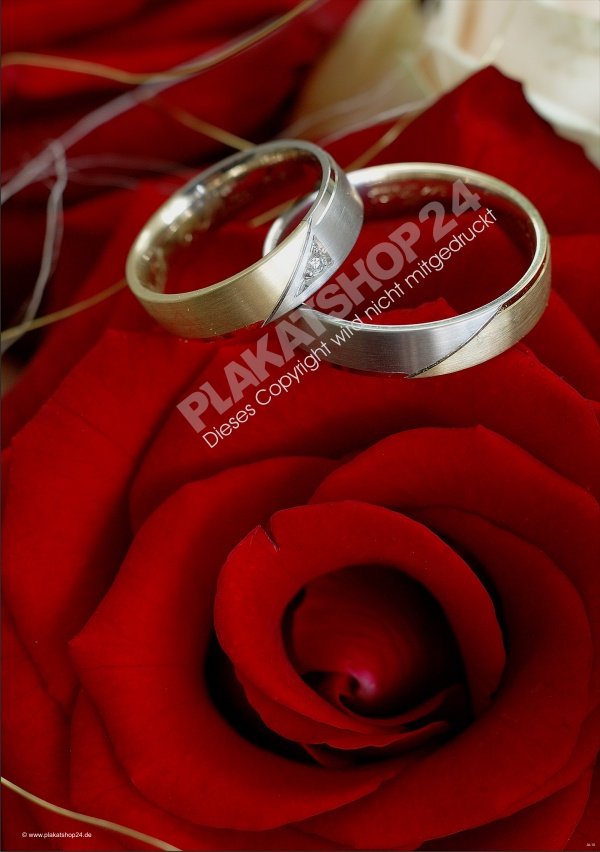 Plakat zum Thema Hochzeit, Verlobung