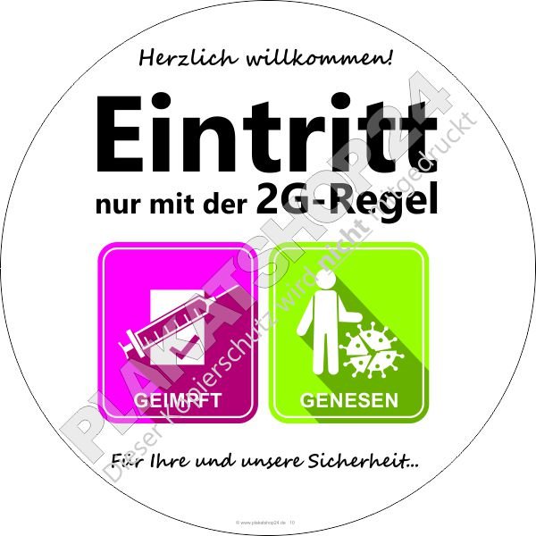 aufkleber-eintritt-nur-mit-2G-Regel Aufkleber Eintritt nur mit der 2G-Regel