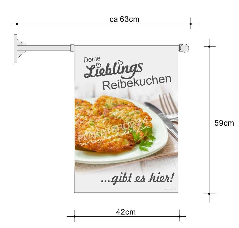 Gastrofahne Reibekuchen Außenwerbung